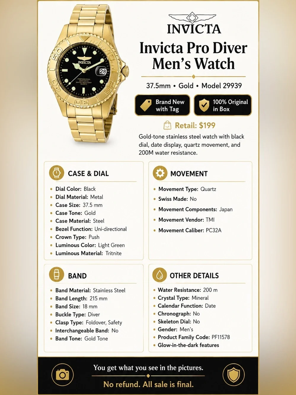 Invicta pro diver